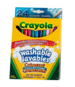 CRAYOLA - 24 MARQUEURS MINCES COLOSSALE